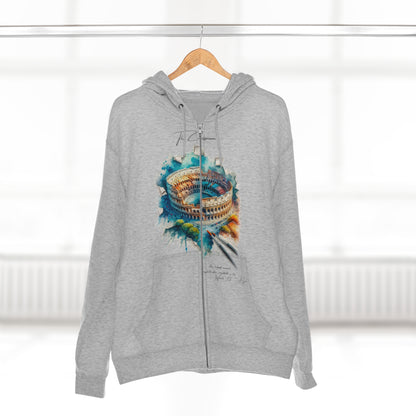 Hoodie Unisex Zip. Colosseum. The Great Amphitheater