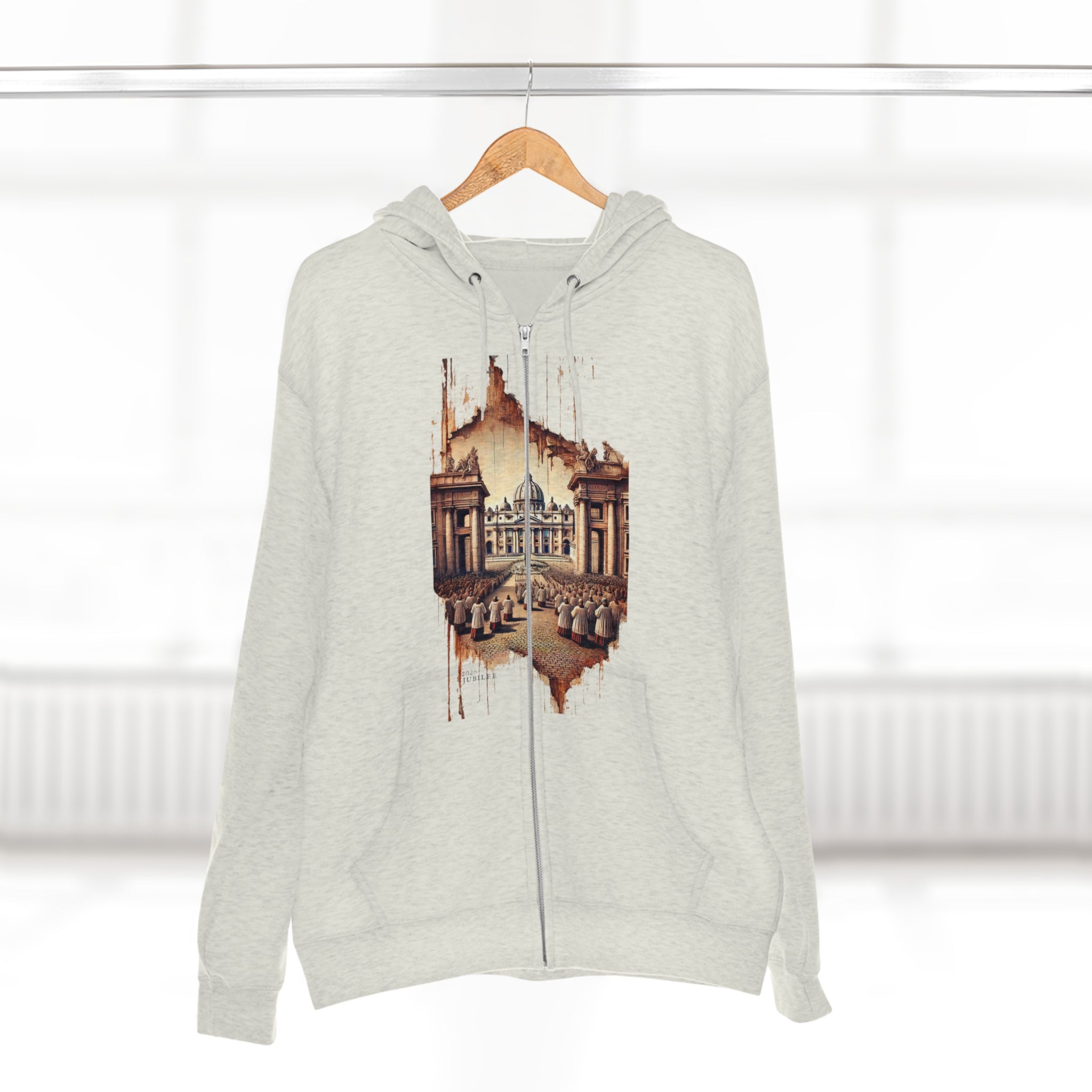 Hoodie Unisex Zip Saint Peter. JUBILEE 2025. Paths of Devotion