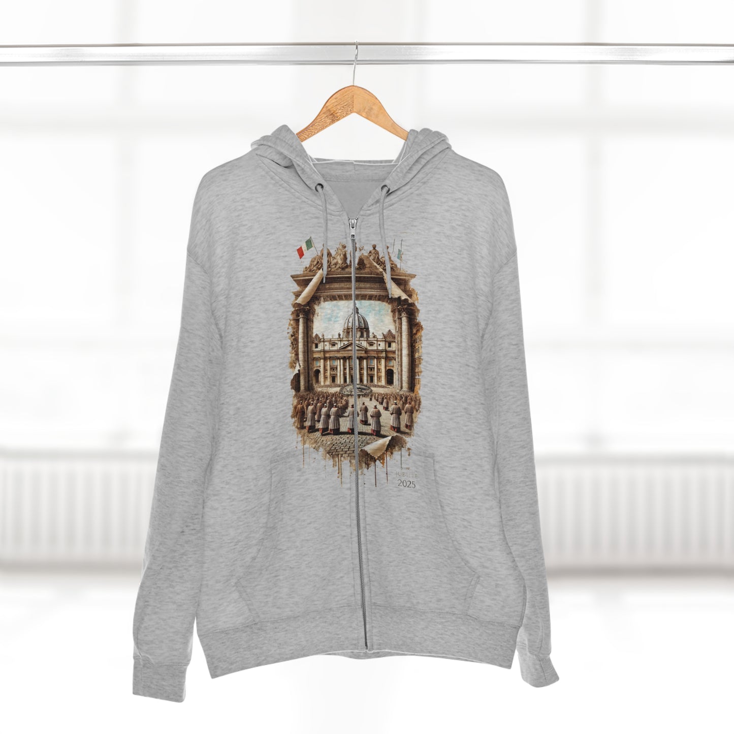 Hoodie Unisex Zip Saint Peter. JUBILEE 2025. Pilgrims Dawn