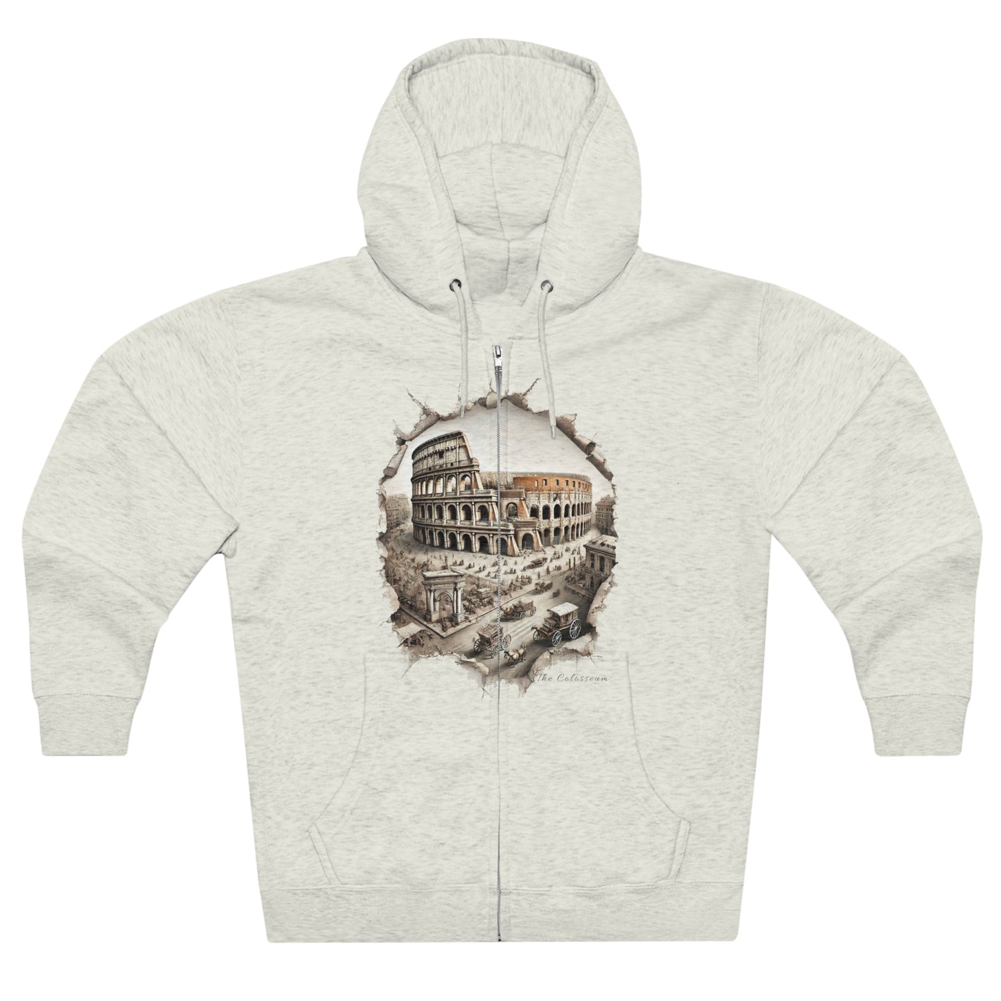 Hoodie Unisex Zip. Colosseum. Shadows Of Glory