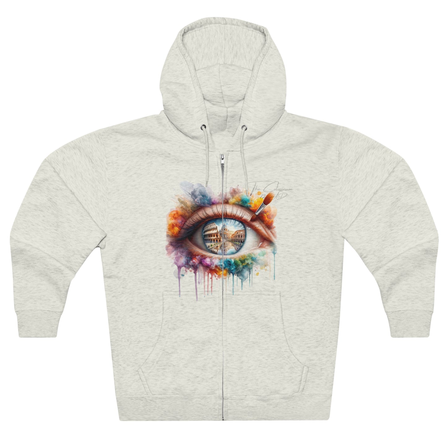 Hoodie Unisex Zip. Colosseum. Vision of the Colosseum