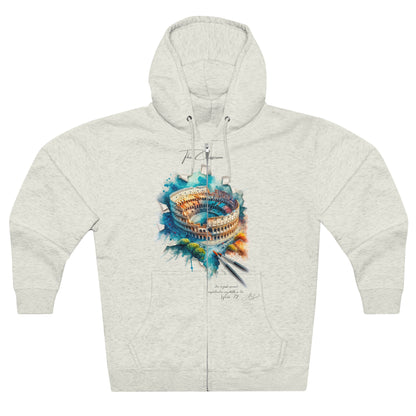 Hoodie Unisex Zip. Colosseum. The Great Amphitheater