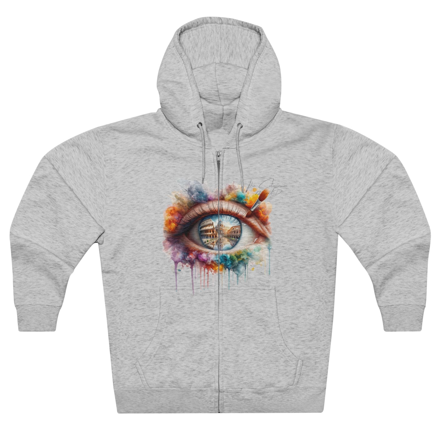 Hoodie Unisex Zip. Colosseum. Vision of the Colosseum