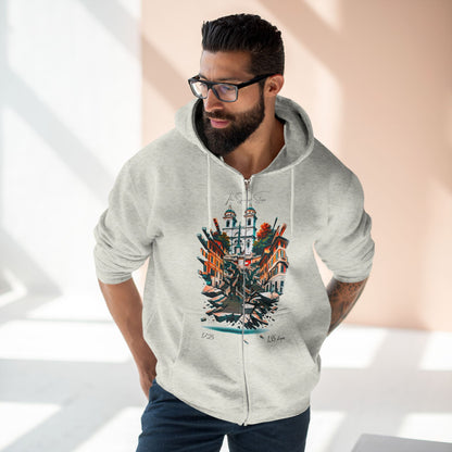 Hoodie Unisex Zip. Spanish Steps. Spanish Enchantment